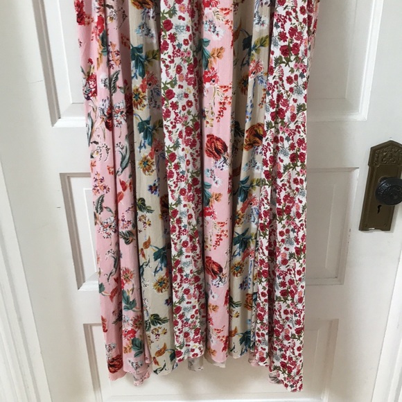 NWT Umgee size Medium sun dress pink florals multi pattern patchwork cute Summer - Picture 4 of 13